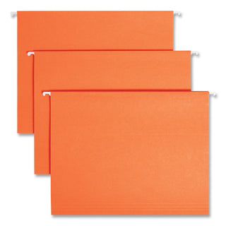 Smead™ Colored Hanging File Folders, Letter Size, 1/5-Cut Tab, Orange, 25/Box (SMD64065)