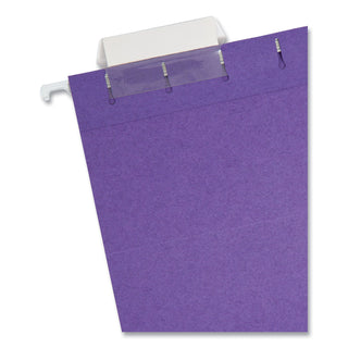 Smead™ Colored Hanging File Folders, Letter Size, 1/5-Cut Tab, Purple, 25/Box (SMD64072)