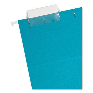 Smead™ Colored Hanging File Folders, Letter Size, 1/5-Cut Tab, Teal, 25/Box (SMD64074)
