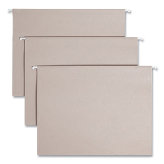 Smead™ TUFF Hanging Folders with Easy Slide Tab, Letter Size, 1/3-Cut Tab, Steel Gray, 18/Box (SMD64092)