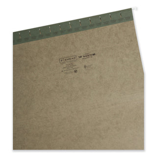 Smead™ TUFF Hanging Folders with Easy Slide Tab, Legal Size, 1/3-Cut Tab, Standard Green, 20/Box (SMD64136)