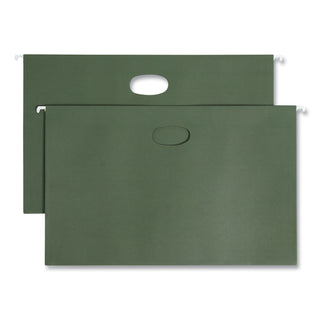 Smead™ Hanging Pockets with Full-Height Gusset, Legal Size, Standard Green, 25/Box (SMD64318)