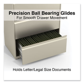 Alera® Lateral File, 4 Legal/Letter-Size File Drawers, Putty, 30" x 18" x 52.5" (ALEHLF3054PY)