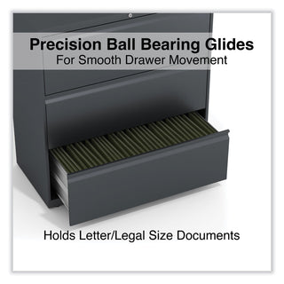 Alera® Lateral File, 3 Legal/Letter/A4/A5-Size File Drawers, Charcoal, 36" x 18" x 39.5" (ALEHLF3641CC)
