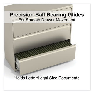 Alera® Lateral File, 3 Legal/Letter/A4/A5-Size File Drawers, Putty, 42" x 18" x 39.5" (ALEHLF4241PY)
