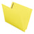 Smead™ Heavyweight Colored End Tab Folders with Two Fasteners, Straight Tab, Letter Size, Yellow, 50/Box (SMD25940)