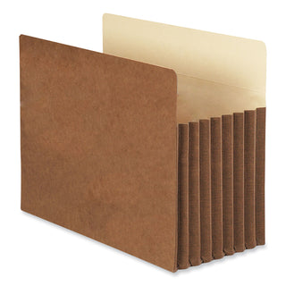 Smead™ Redrope TUFF Pocket Drop-Front File Pockets w/ Fully Lined Gussets, 7" Expansion, Letter Size, Redrope, 5/Box (SMD73395)