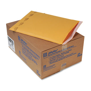 Sealed Air Jiffylite Self-Seal Bubble Mailer, #6, Barrier Bubble Lining, Self-Adhesive Closure, 12.5 x 19, Golden Brown Kraft, 25/Carton (SEL10191)