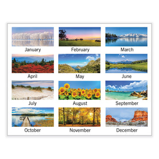 AT-A-GLANCE® Landscape Panoramic Desk Pad, Landscapes Photography, 22 x 17, White Sheets, Clear Corners, 12-Month (Jan to Dec): 2025 (AAG89802)