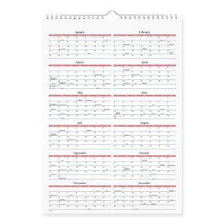 AT-A-GLANCE® Scenic Monthly Wall Calendar, Landscape Photography, 12 x 17, White/Multicolor Sheets, 12-Month (Jan to Dec): 2025 (AAGDMW20028)