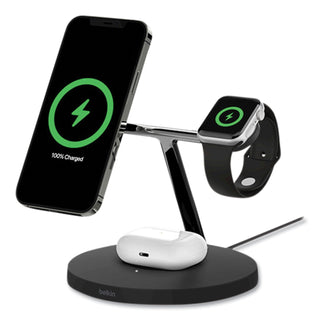 Belkin® BOOST CHARGE Pro 3-in-1 Wireless Charger, 15 W, Black (BLKWIZ017TTBK)