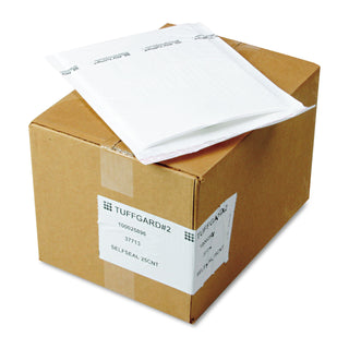 Sealed Air Jiffy TuffGard Self-Seal Cushioned Mailer, #2, Barrier Bubble Lining, Self-Adhesive Closure, 8.5 x 12, White, 25/Carton (SEL37713)