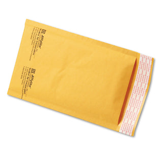 Sealed Air Jiffylite Self-Seal Bubble Mailer, #00, Barrier Bubble Lining, Self-Adhesive Closure, 5 x 10, Golden Brown Kraft, 250/Carton (SEL39091)