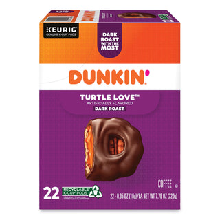 Dunkin Donuts® K-Cup Pods, Turtle Love Coffee, 22/Box (GMT5000367615)