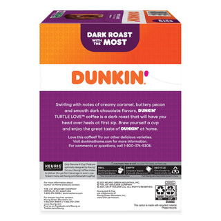 Dunkin Donuts® K-Cup Pods, Turtle Love Coffee, 22/Box (GMT5000367615)