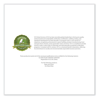 Heritage Eco Blend Max Can Liners, 23 gal, 0.8 mil, 28" x 45", Black, 25 Bags/Roll, 10 Rolls/Carton (HERL5645TKER1)