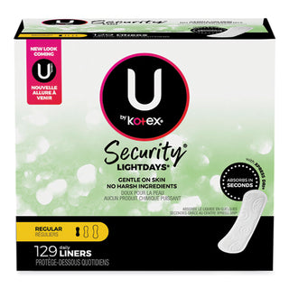Kotex® U by Kotex Security Lightdays Liners, Unscented, 129/Pack (KCC49060)