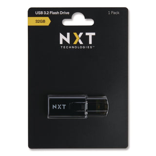 NXT Technologies™ USB 3.2 Type-A Flash Drive, 32 GB, Black (NXT61121)