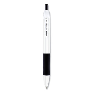 Zebra® Sarasa Dry X1+ Retractable Gel Pen, Medium 0.7 mm, Black Ink, White Barrel, 12/Pack (ZEB41510)
