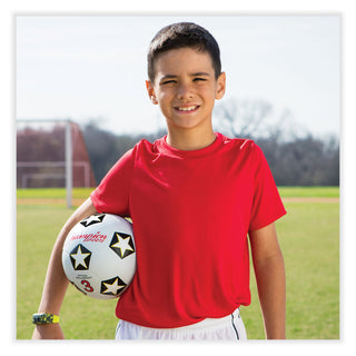 Champion Sports Rubber Sports Ball, For Soccer, No. 3 Size, White/Black (CSISRB3)
