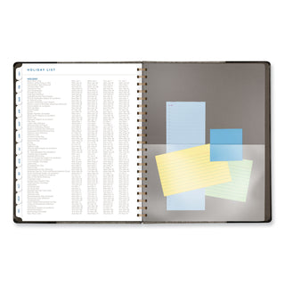 AT-A-GLANCE® Signature Collection Black/Gray Felt Weekly/Monthly Planner, 11.25 x 9.5, Black/Gray Cover, 13-Month: Jan 2025 to Jan 2026 (AAGYP90505)