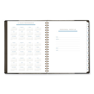 AT-A-GLANCE® Signature Collection Black/Gray Felt Weekly/Monthly Planner, 11.25 x 9.5, Black/Gray Cover, 13-Month: Jan 2025 to Jan 2026 (AAGYP90505)