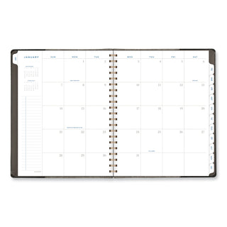 AT-A-GLANCE® Signature Collection Black/Gray Felt Weekly/Monthly Planner, 11.25 x 9.5, Black/Gray Cover, 13-Month: Jan 2025 to Jan 2026 (AAGYP90505)