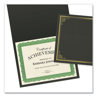Geographics® Award Certificates, 8.5 x 11, Natural with Green Braided Border, 15/Pack (GEO49016)