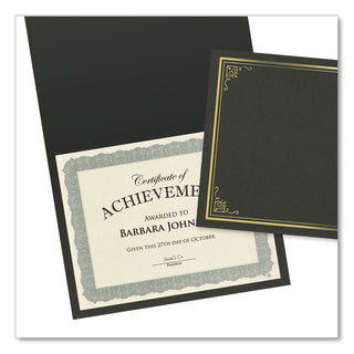 Geographics® Award Certificates, 8.5 x 11, Natural with Silver Braided Border. 15/Pack (GEO49009)
