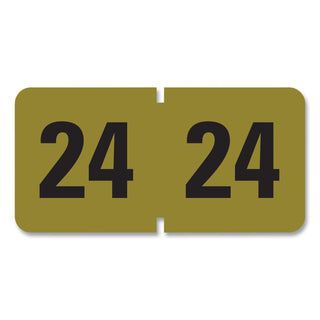 Smead™ Yearly End Tab File Folder Labels, 2024, Gold, 500/Roll (SMD68324)