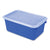 Storex Cubby Bin with Lid, 1 Section, 2 gal, 8.2 x 12.5 x 11.5, Blue, 5/Pack (STX62408U05C)