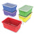 Storex Cubby Bin with Lid, 1 Section, 2 gal, 8.2 x 12.5 x 11.5, Assorted Colors, 5/Pack (STX62406U05C)