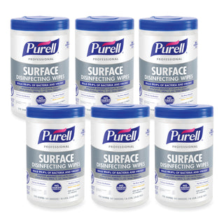 PURELL® Professional Surface Disinfecting Wipes, 7 x 8, Fresh Citrus, 110/Canister, 6 Canister/Carton (GOJ934206CT)