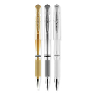 uniball® Impact Bold Stick Gel Pen, 1mm, Assorted Marvelous Metallic Ink/Barrel, 3/Set (UBC1919997)