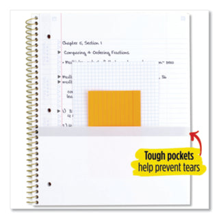 Five Star® Style Wirebound Notebook, 1-Subject, Medium/College Rule, Randomly Assorted Cover Colors, (80) 11 x 8.5 Sheets (MEA820156F)