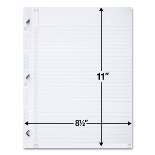Five Star® Reinforced Filler Paper Plus Study App, 3-Hole, 8.5 x 11, College Rule, 80/Pack (MEA170023)