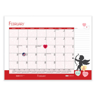 House of Doolittle™ Recycled Desk Pad Calendar, Illustrated Seasons Artwork, 22 x 17, Black Binding/Corners,12-Month (Jan to Dec): 2025 (HOD139)