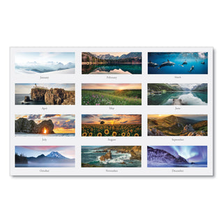 House of Doolittle™ Earthscapes Recycled 3-Month Vertical Wall Calendar, Scenic Landscape Photography, 12.25 x 26, 14-Month: Dec 2024 to Jan 2026 (HOD3638)