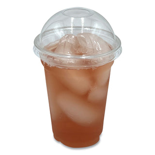 Boardwalk® PET Cold Cup Dome Lids, Fits 9 oz to 10 oz PET Cups, Clear, 100/Pack (BWKPET910DOMEPK)