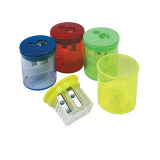 The Pencil Grip™ Eisen Sharpeners. Two-Hole, 1.5 x 1.75, Assorted Colors, 12/Pack (TPGESN51312)