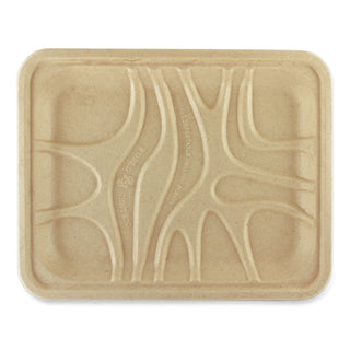 World Centric® Fiber Trays, 7.1 x 9.1 x 0.7, Natural, Paper, 500/Carton (WORTRSC4SLFS)