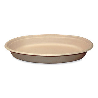 World Centric® Fiber Bowls, Burrito Bowl, 32 oz, 9.7 x 5.3 x 1.6, Natural, Paper, 300/Carton (WORBOSCUBBLFP)