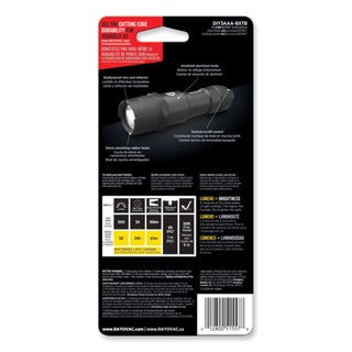 Rayovac® Virtually Indestructible LED Flashlight, 3 AAA Batteries (Included), Black (RAYROVDIY3AAA1)