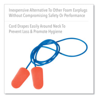 Howard Leight X-TREME Corded Disposable Earplugs, Corded, One Size Fits Most, 32 dB, Orange, 1,000/Carton (HOWXTR30)