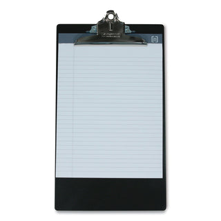 Saunders Aluminum Clipboard, 1" Clip Capacity, Holds 8.5 x 14 Sheets, Black (SAU23519)