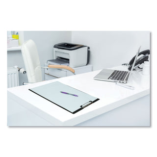Saunders Aluminum Clipboard, 1" Clip Capacity, Holds 8.5 x 14 Sheets, Black (SAU23519)