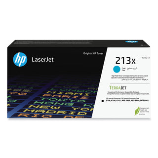 HP 213X (W2131X) High-Yield Cyan Original LaserJet Toner Cartridge (HEWW2131X)