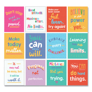Carson-Dellosa Education Mini Posters, Growth Mindset Quotes, 8.5 x 11, 12/Set (CDP106009)