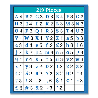 Carson-Dellosa Education EZ Letter Combo Packs, White with Black Trim, 4"h, 219 Characters (CDP130100)