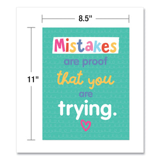 Carson-Dellosa Education Mini Posters, Growth Mindset Quotes, 8.5 x 11, 12/Set (CDP106009)